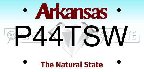 P44TSW Arkansas License Plate