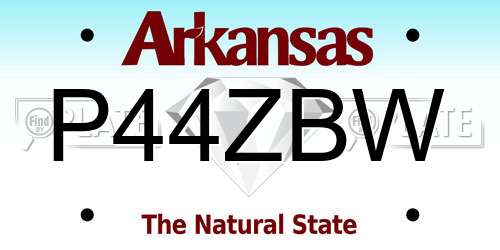 P44ZBW Arkansas License Plate