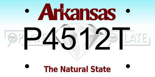 P4512T Arkansas License Plate
