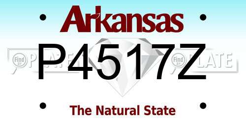 P4517Z Arkansas License Plate