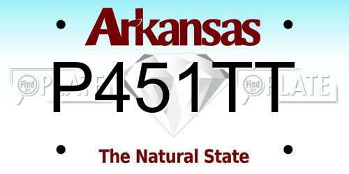 P451TT Arkansas License Plate