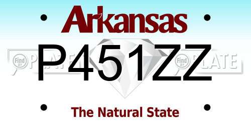 P451ZZ Arkansas License Plate