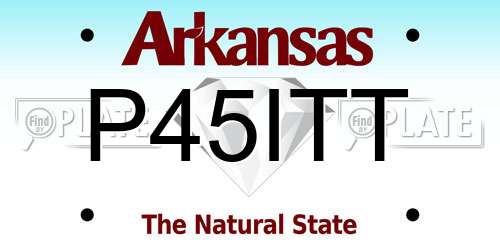 P45ITT Arkansas License Plate