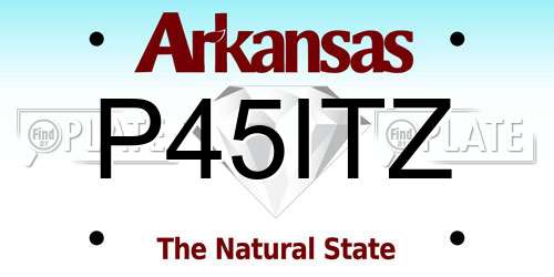 P45ITZ Arkansas License Plate