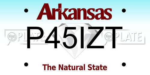 P45IZT Arkansas License Plate