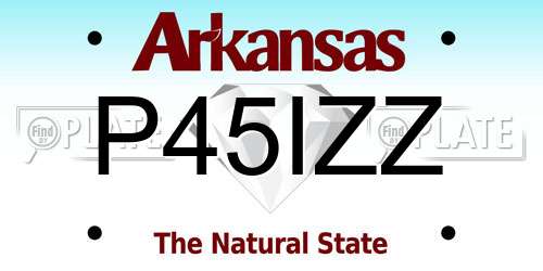 P45IZZ Arkansas License Plate