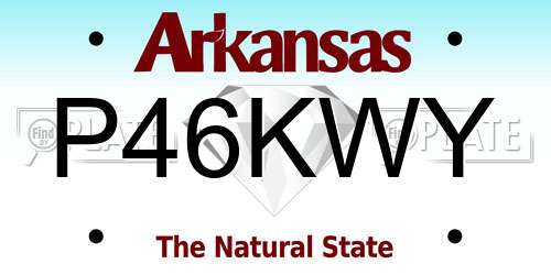 P46KWY Arkansas License Plate