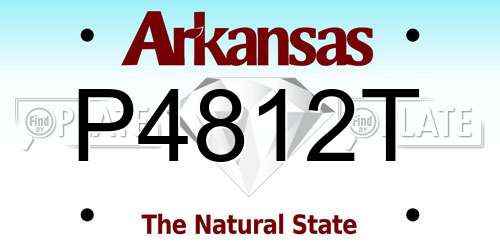 P4812T Arkansas License Plate