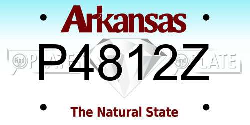 P4812Z Arkansas License Plate