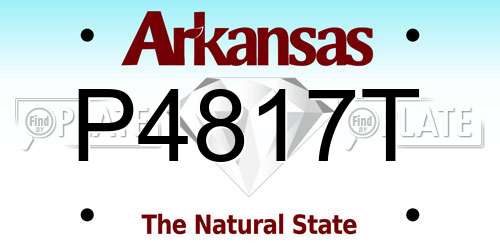 P4817T Arkansas License Plate