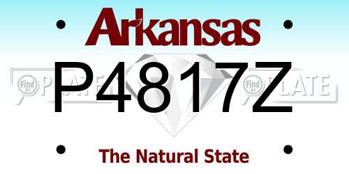 P4817Z Arkansas License Plate