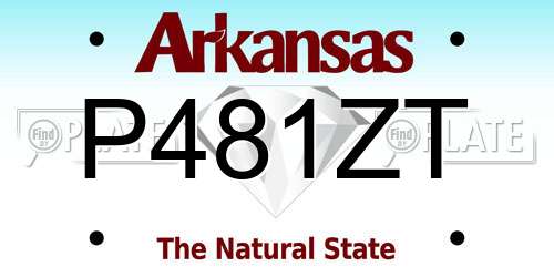 P481ZT Arkansas License Plate