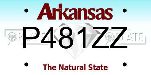 P481ZZ Arkansas License Plate