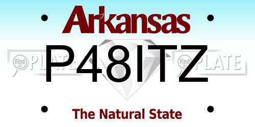 P48ITZ Arkansas License Plate