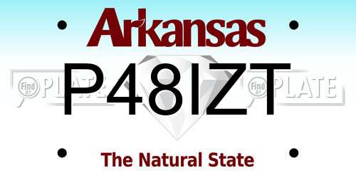 P48IZT Arkansas License Plate