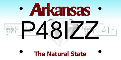 P48IZZ Arkansas License Plate