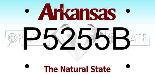 P5255B Arkansas License Plate