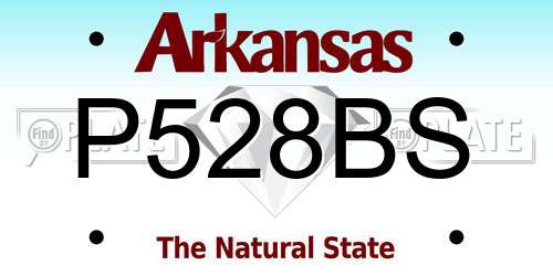 P528BS Arkansas License Plate