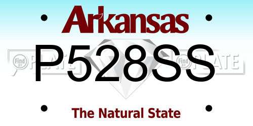 P528SS Arkansas License Plate