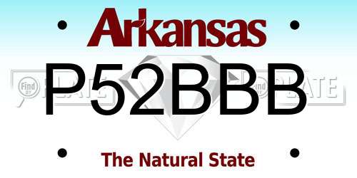 P52BBB Arkansas License Plate