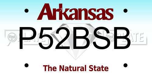 P52BSB Arkansas License Plate