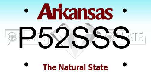 P52SSS Arkansas License Plate