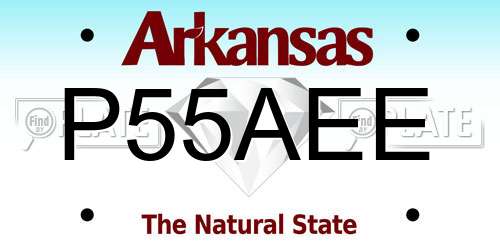 P55AEE Arkansas License Plate