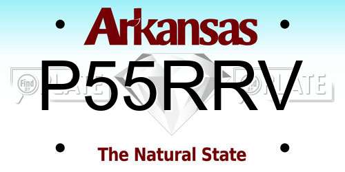 P55RRV Arkansas License Plate