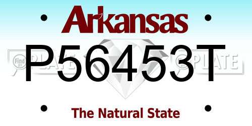 P56453T Arkansas License Plate