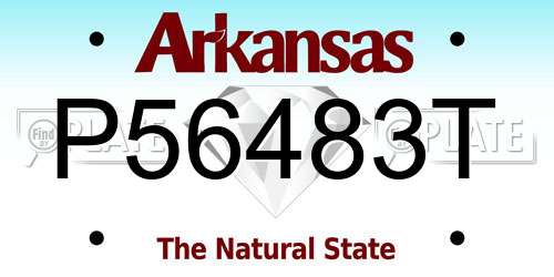 P56483T Arkansas License Plate