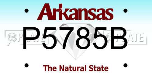 P5785B Arkansas License Plate