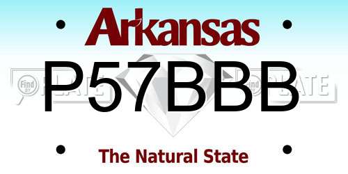 P57BBB Arkansas License Plate
