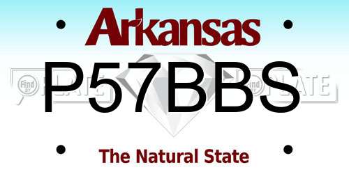 P57BBS Arkansas License Plate