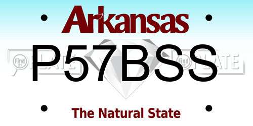 P57BSS Arkansas License Plate