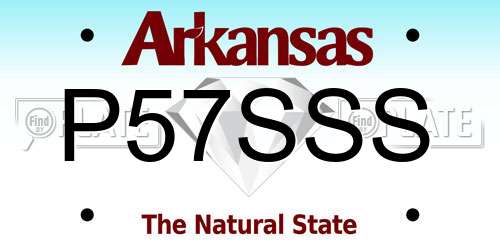 P57SSS Arkansas License Plate