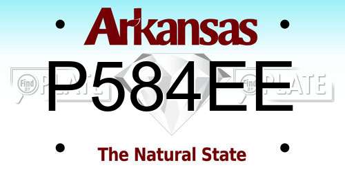P584EE Arkansas License Plate