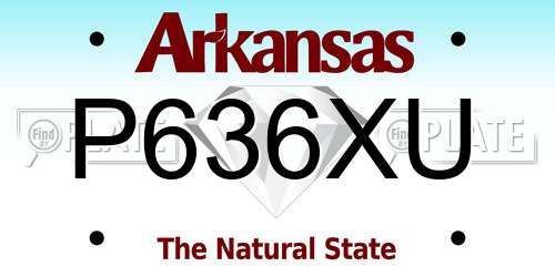 P636XU Arkansas License Plate