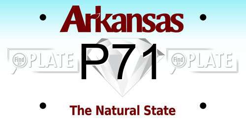 P71 Arkansas License Plate