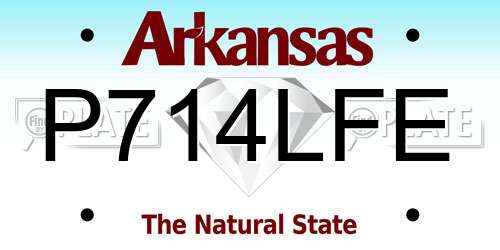 P714LFE Arkansas License Plate