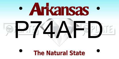 P74AFD Arkansas License Plate