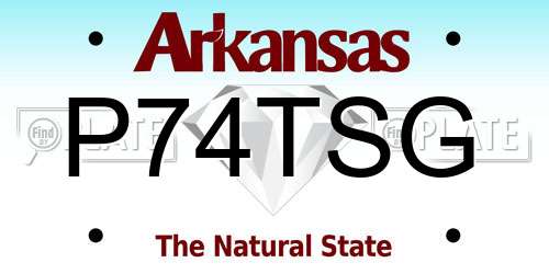 P74TSG Arkansas License Plate