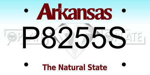 P8255S Arkansas License Plate