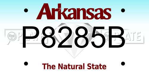 P8285B Arkansas License Plate
