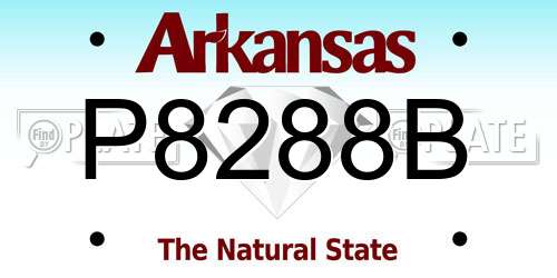 P8288B Arkansas License Plate