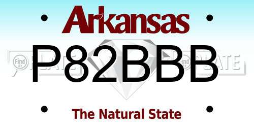 P82BBB Arkansas License Plate