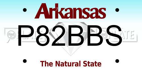 P82BBS Arkansas License Plate