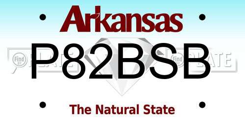 P82BSB Arkansas License Plate