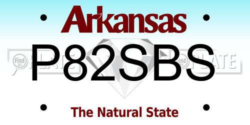 P82SBS Arkansas License Plate