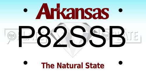 P82SSB Arkansas License Plate