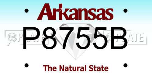 P8755B Arkansas License Plate